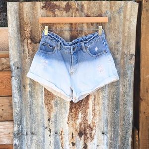 BILLABONG Ombré High Waisted denim shorts
