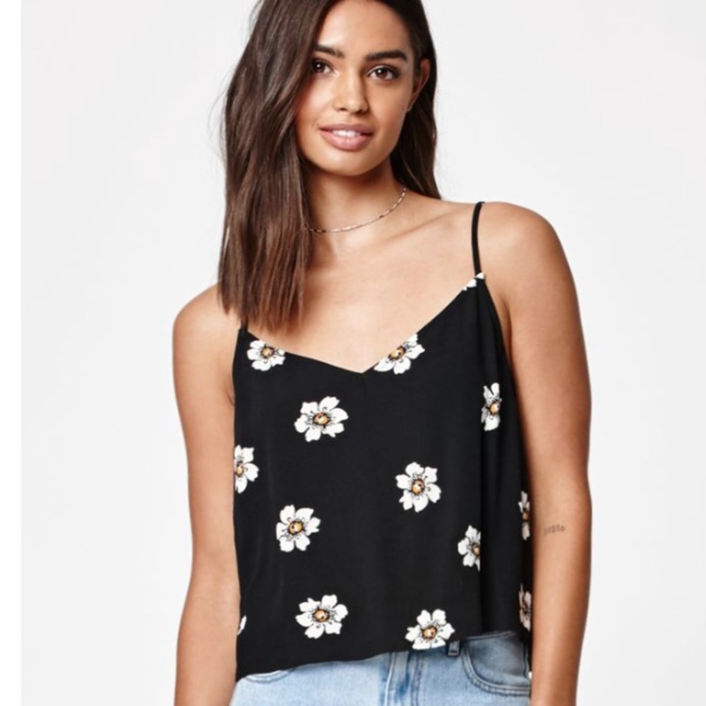 Cute Floral Button Back Top