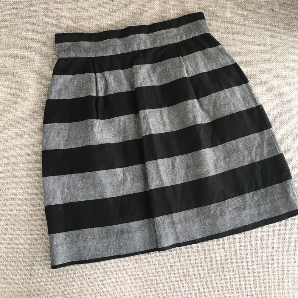 Linen cotton blend skirt