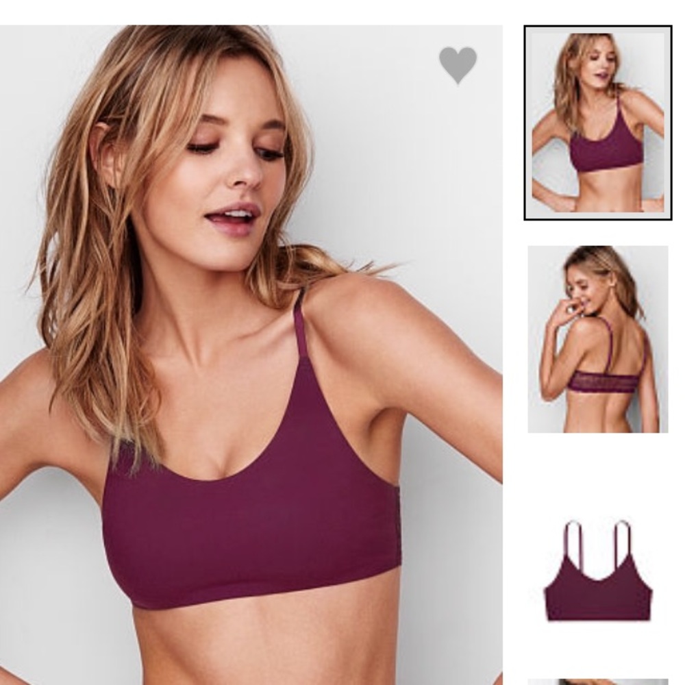 VS Ruby Wine Scoopneck Bralette size M