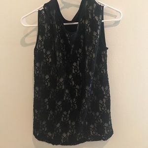 Ladies lace/black top only worn once. Size L