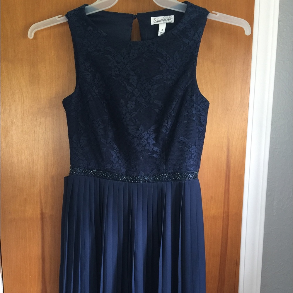 Navy Blue lace cocktail dress