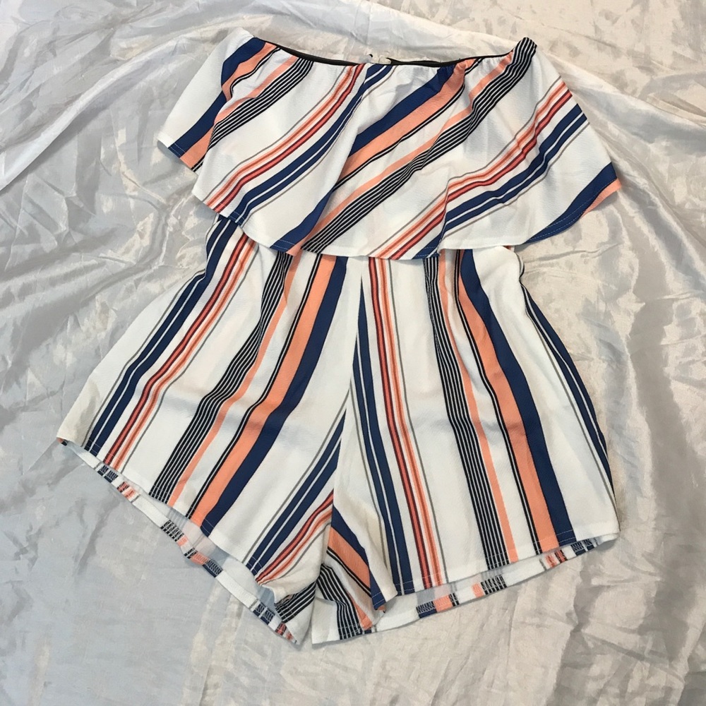 NEW Sizes Summer Romper Playsuit Strapless Pockets - Picture 2 of 8