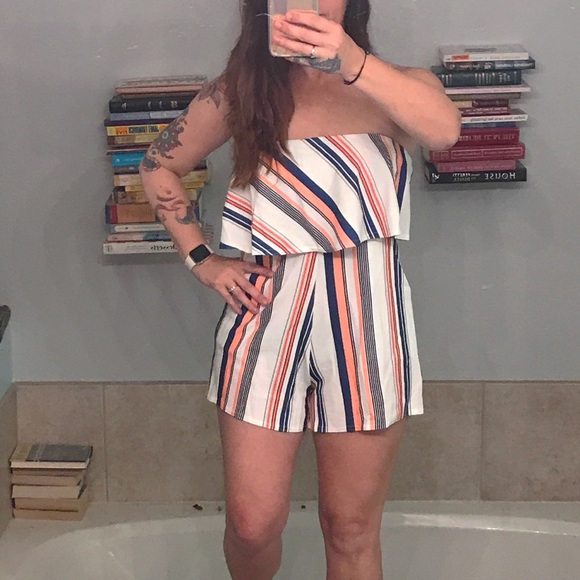 NEW Sizes Summer Romper Playsuit Strapless Pockets - Picture 5 of 8