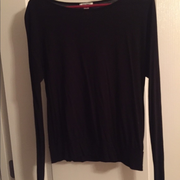 Black long sleeve loose fitting shirt - Picture 1 of 2