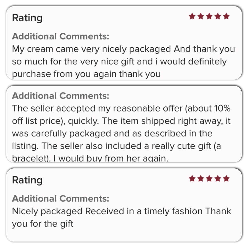 ❤️❤️THANK YOU FOR YOUR FEEDBACK❤️❤️