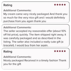 ❤️❤️THANK YOU FOR YOUR FEEDBACK❤️❤️