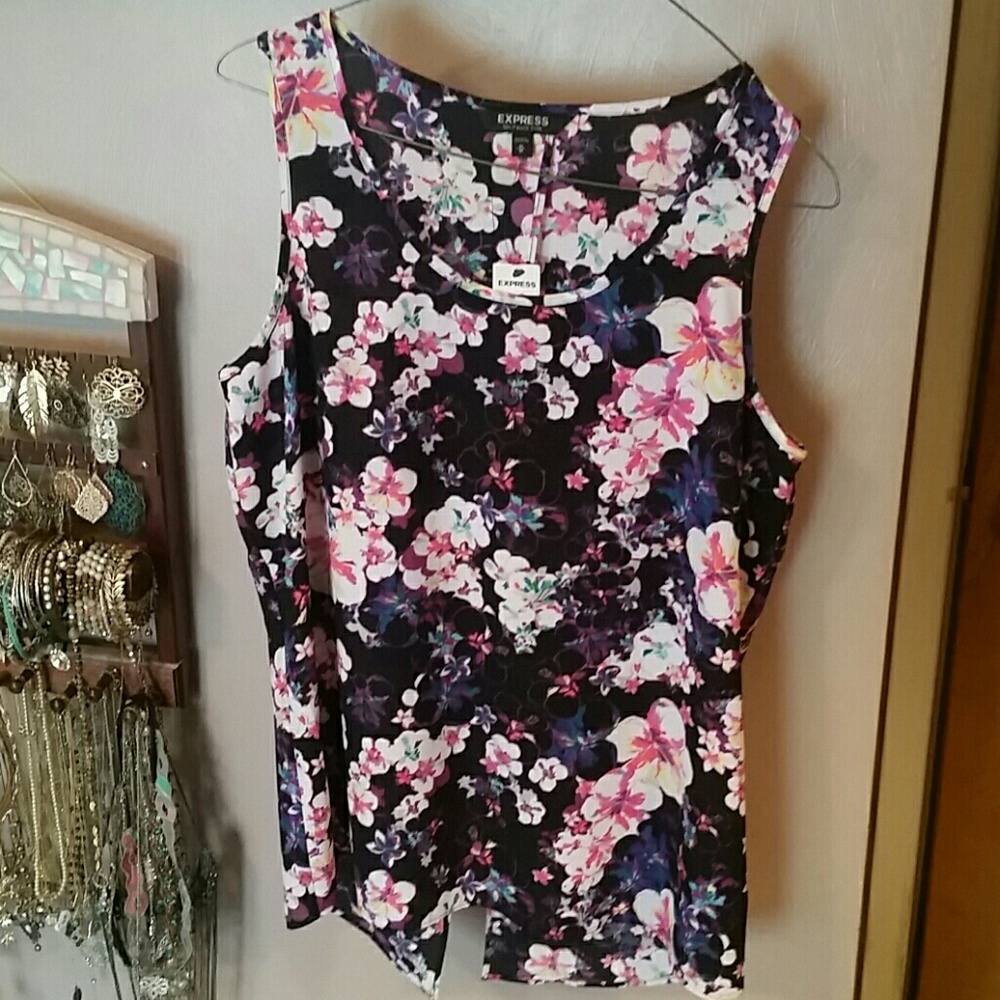 Split back tank top Express