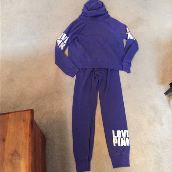 HTF RARE VS PINK FULL ZIP HOODIE SKINNY JOGGERS - Picture 5 of 8