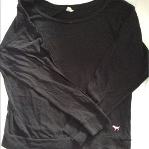 Victoria's Secret PINK brand black shirt