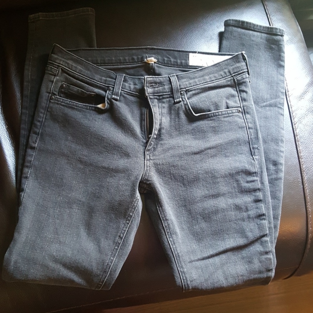 Size 27 rag & bone black skinny jeans
