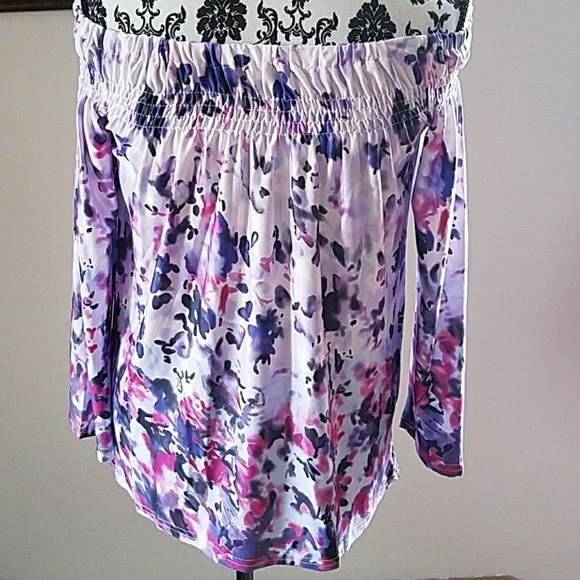 🎉HP X 2🎉💜HEATHER IN LOVE OFF THE SHOULDER TOP - Picture 7 of 8