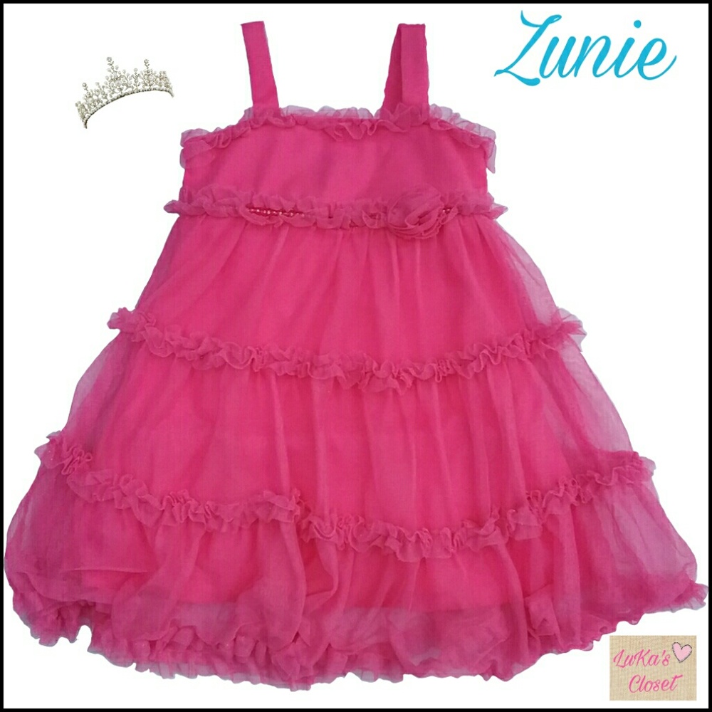 Zunie pink tulle dress 18M