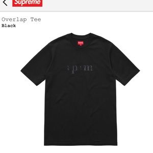 Supreme overlay tee Black size LRG