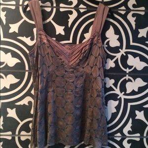 Embroidered Silk Tank by Tree. Size M