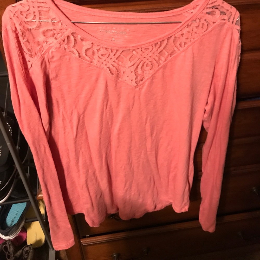 Large long sleeve coral shirt 👚