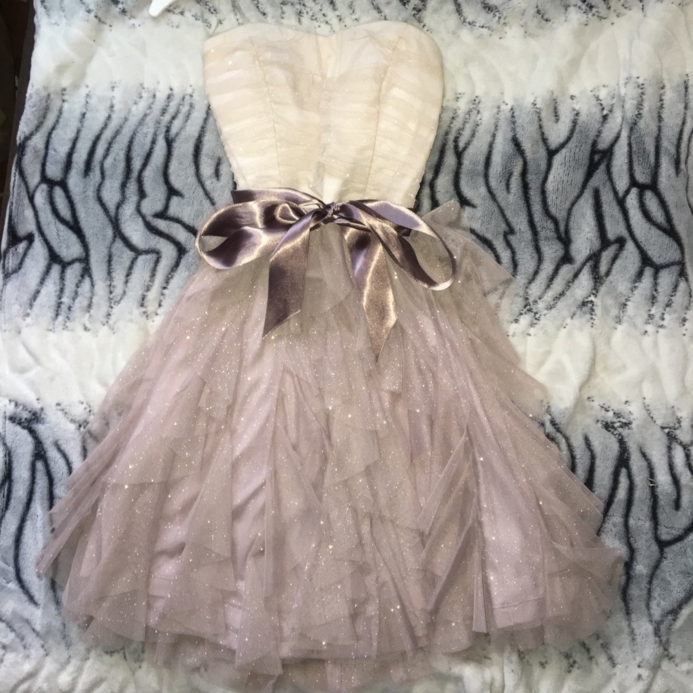 Strapless mini formal dress!