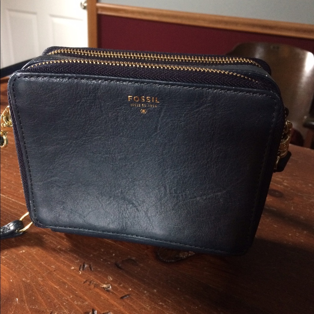 Blue small Fossil cross body bag
