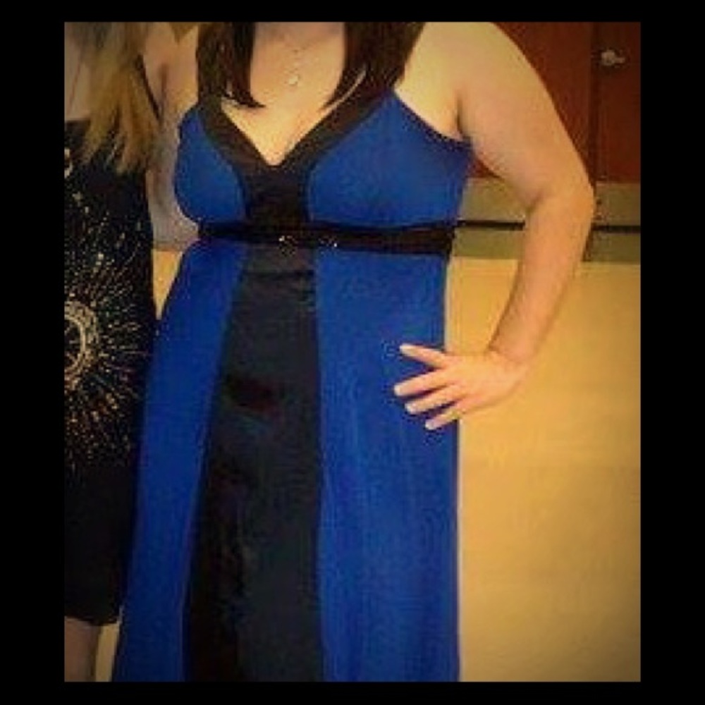 Blue and Black Formal Dress