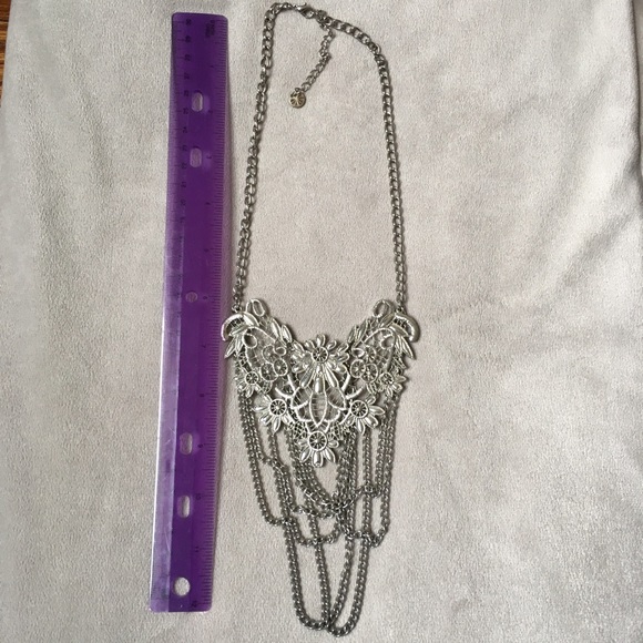 Silver Statement Necklace - Picture 3 of 5