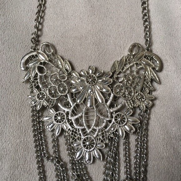 Silver Statement Necklace - Picture 5 of 5