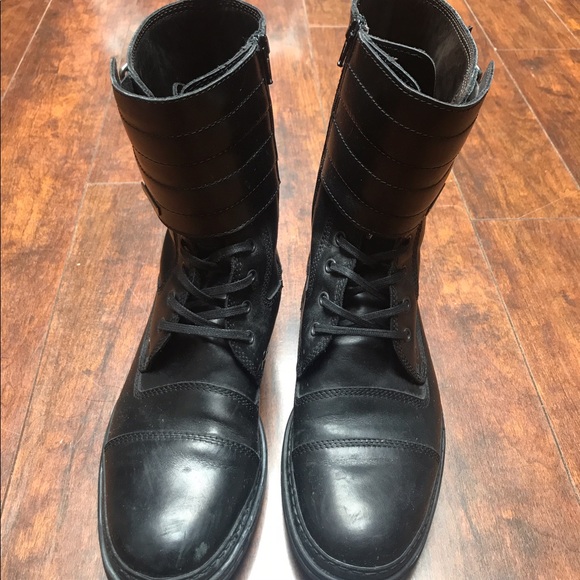 **SOLD Bruno Magli Men's Leather Biker Boots 8.5 M - Picture 1 of 6