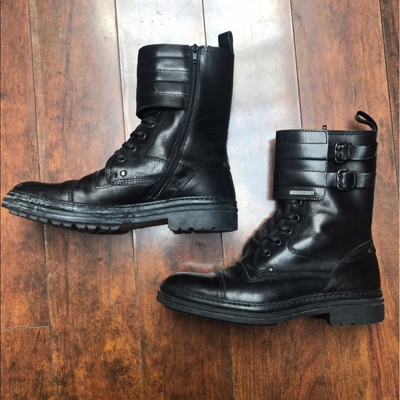 **SOLD Bruno Magli Men's Leather Biker Boots 8.5 M - Picture 3 of 6