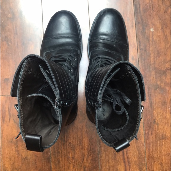 **SOLD Bruno Magli Men's Leather Biker Boots 8.5 M - Picture 4 of 6