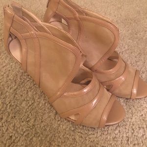 Nude mesh heels by Nine West