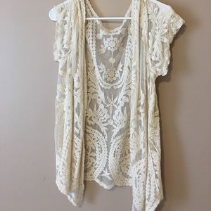Cream Lace shawl