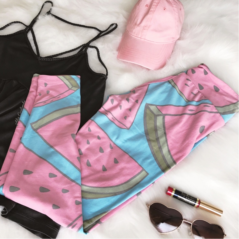 OS LuLaRoe Watermelon Leggings