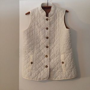 White quilted vest