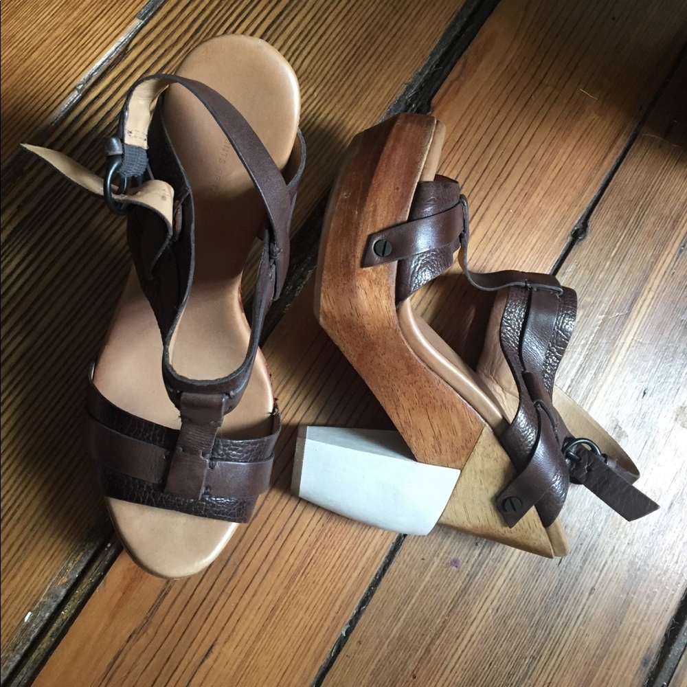 All saints Rosalina wooden platform heels