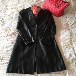 Express leather coat