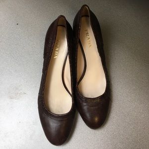 Prada leather heels