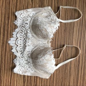 Victoria's Secret white lace bra