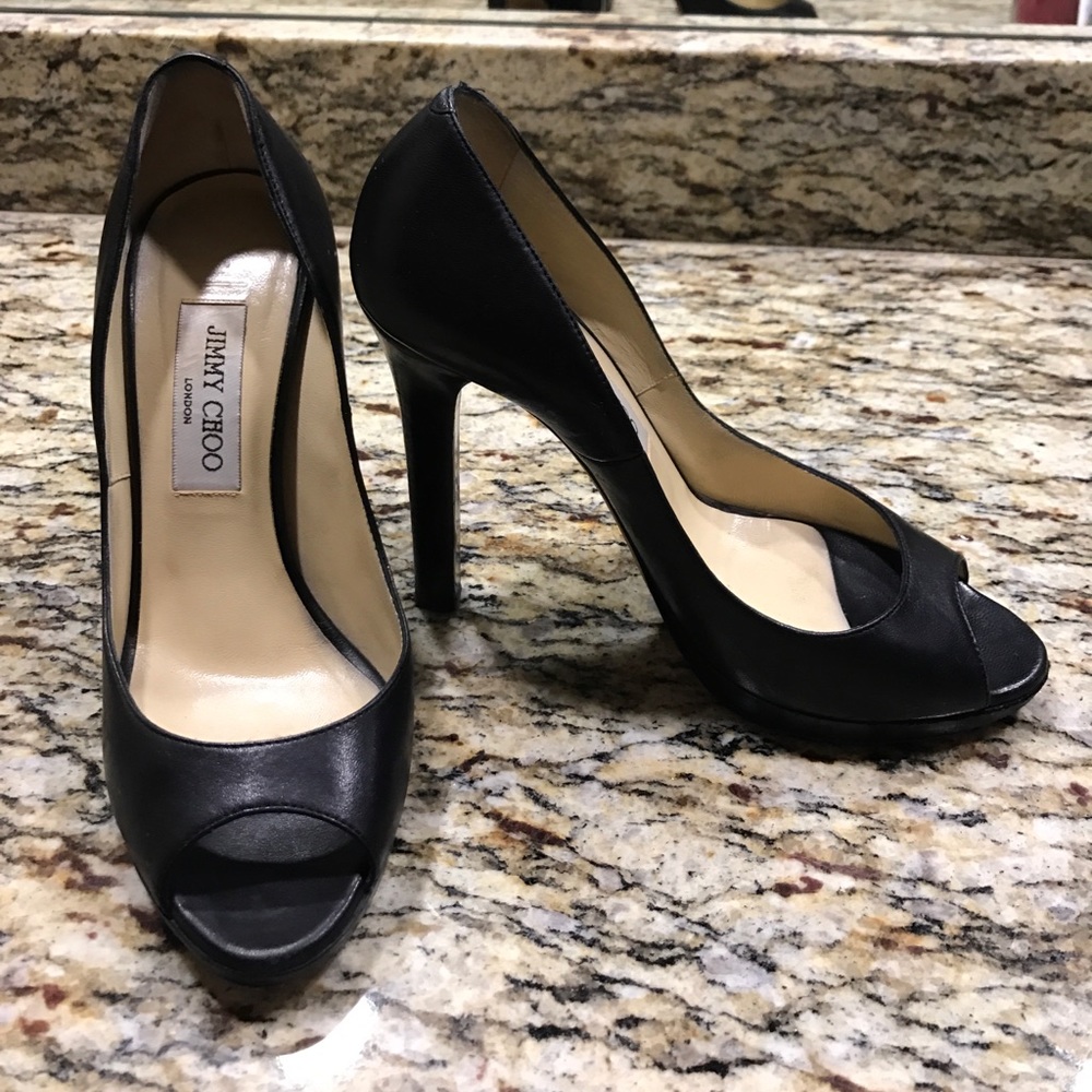 Jimmy Choo peep toe heels