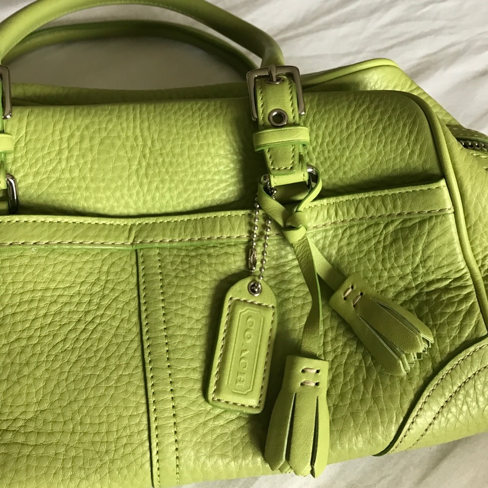 Coach Lime Green Satchel - Picture 2 of 7