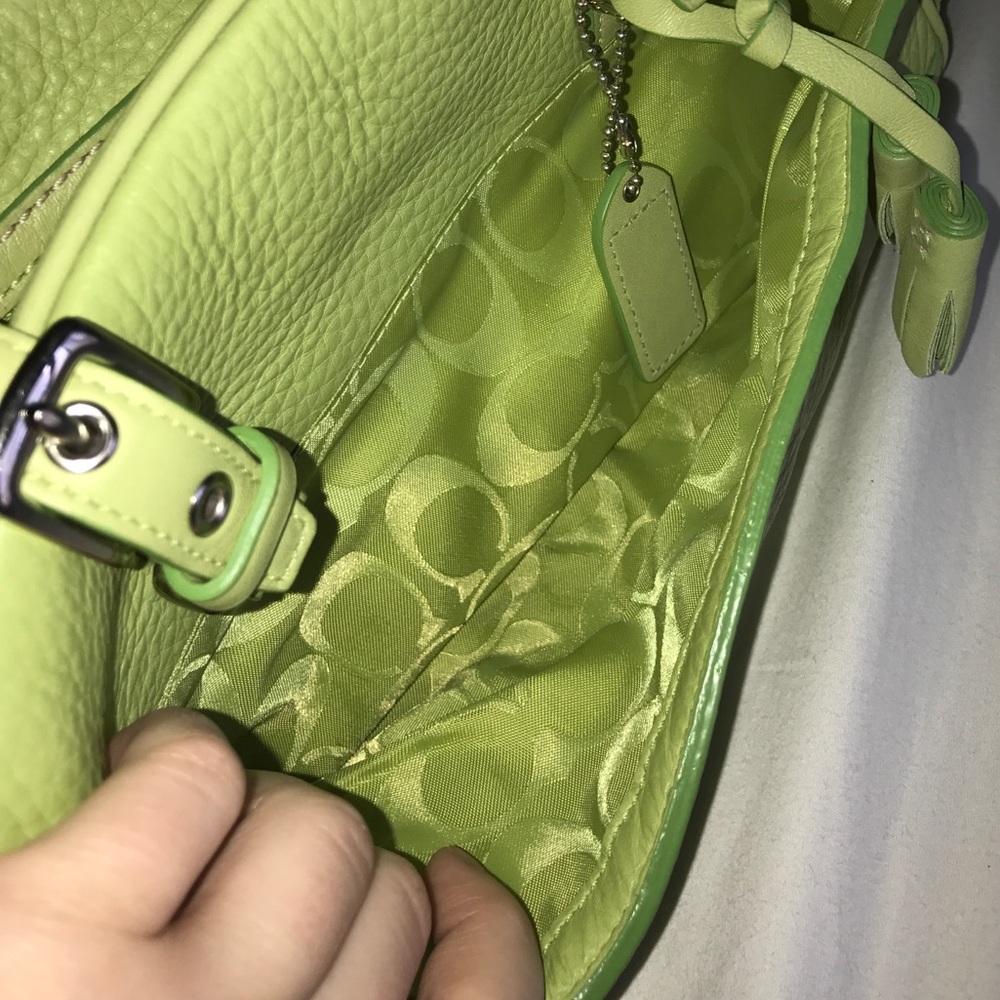 Coach Lime Green Satchel - Picture 3 of 7