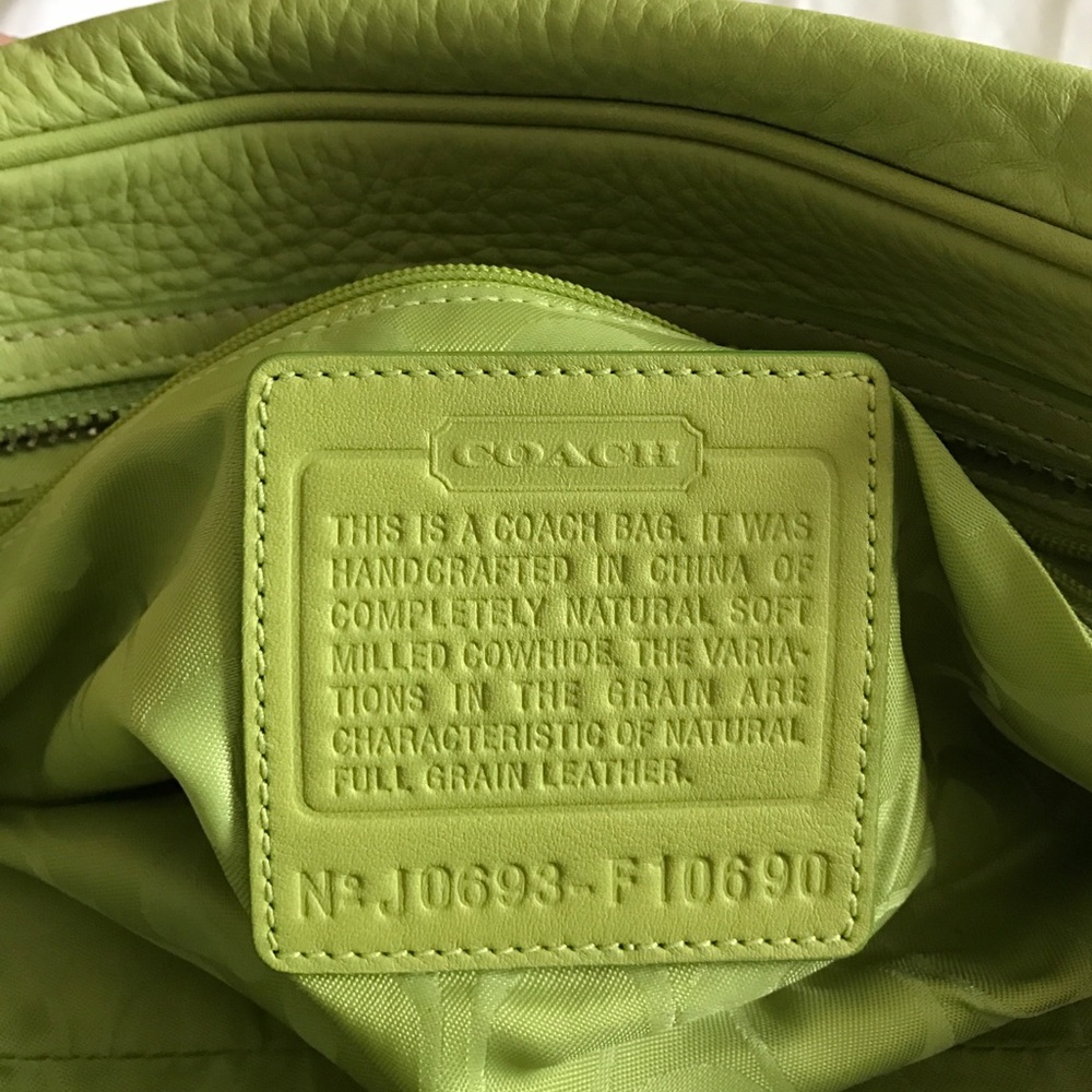 Coach Lime Green Satchel - Picture 5 of 7