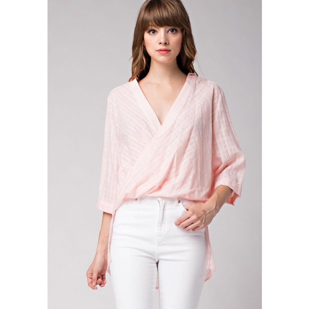 Wrap Look Hi-Lo Top