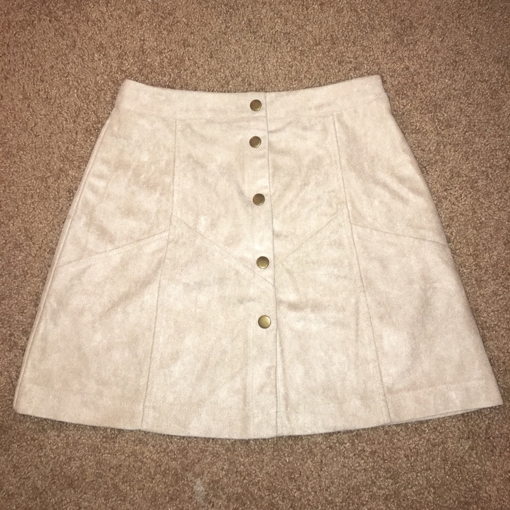 Off White Suede button up skirt size small