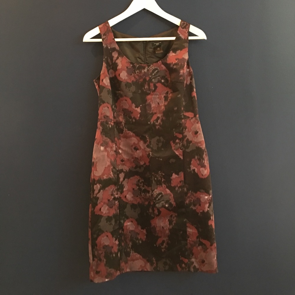 Gorgeous watercolor sheath dress.