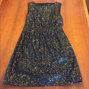 Madewell Broadway and Broome black sequenced dress