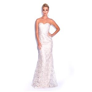 Lillyanna Lace Strapless Gown