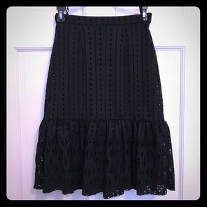 NWOT black XS Moulinette Soeurs trumpet skirt