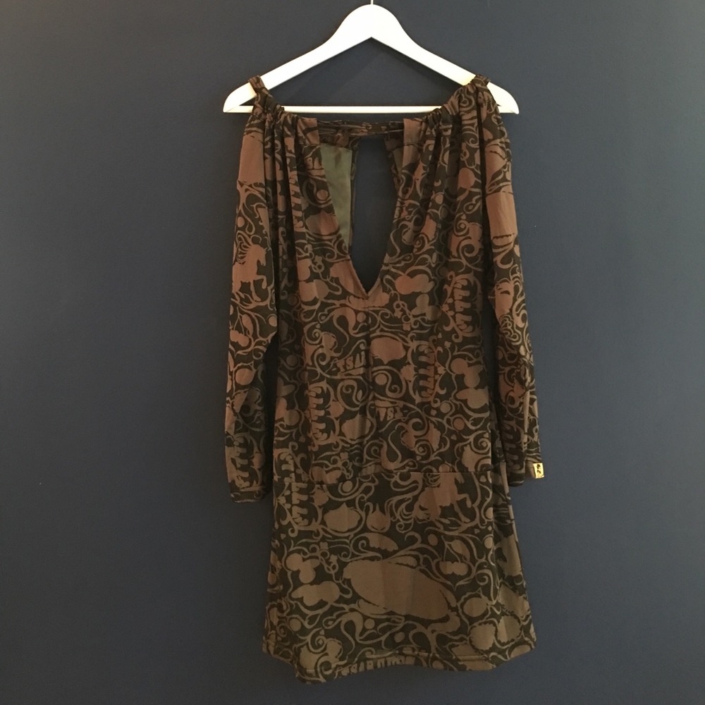 Diesel cold-shoulder mini dress