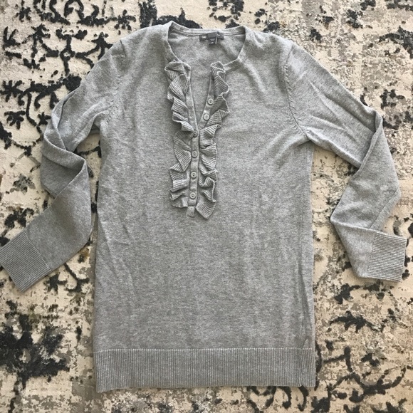 GAP Sweaters - Gray ruffled GAP sweater GAP Sweaters - Gray ruffled GAP sweater