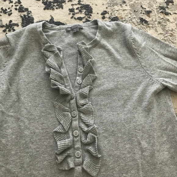 GAP Sweaters - Gray ruffled GAP sweater GAP Sweaters - Gray ruffled GAP sweater