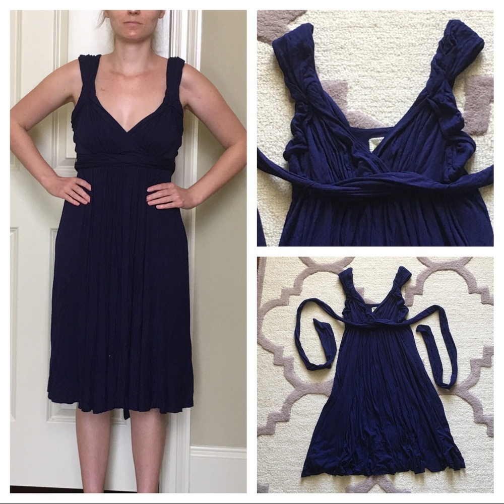 Blue Midi Dress - Anthropologie